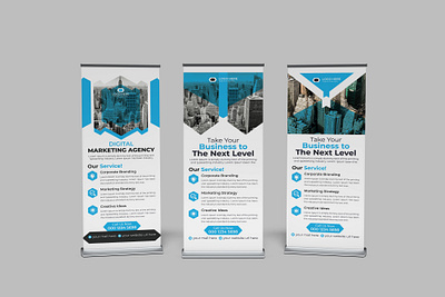 Creative Modern Roll Up Banner Design Template banner branding business corporate creative design graphic design marketing minimal modern presentation professional retractable rollupbanner seminar standeebanner stationery template vertical xbanner