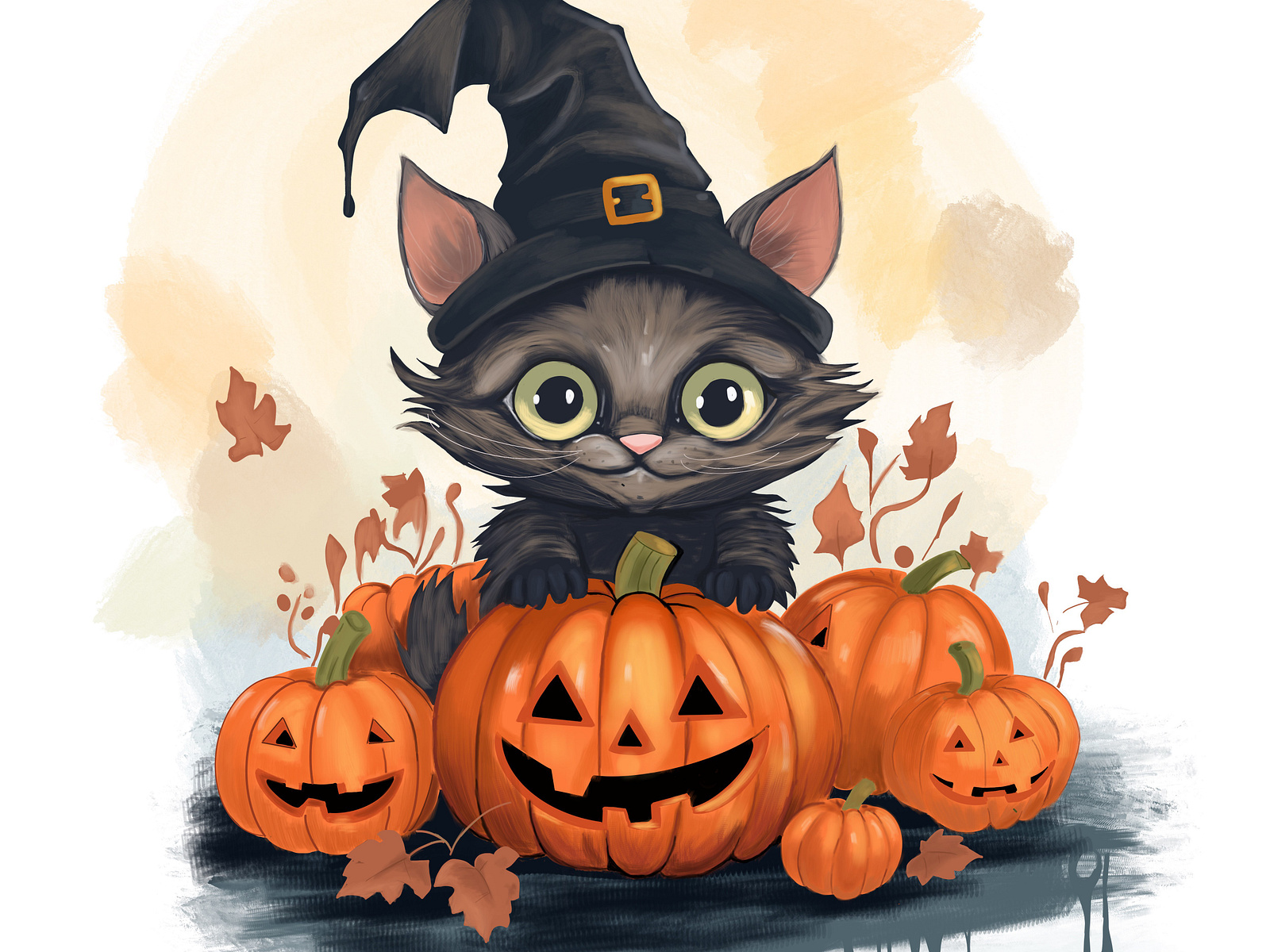 “Purrfectly Spooky Harvest" by Elizaveta Cherednichenko on Dribbble