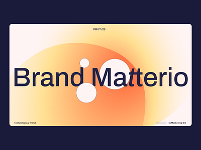 Brand Matterio branding layout presentation typography
