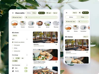 Food Delivery • Material You (m3) • Design system app booking branding components delivery design drink figma figma material food kit material material 3 material design material design 3 material you system ui ui kit you