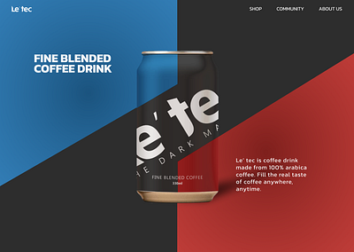 Le' tec Coffee Drink Web Design ui web design