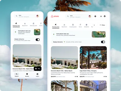 Booking app • Material You (m3) • Design system airbnb app booking design figma figma material kit material material 3 material design material design 3 material you system travel ui ui kit you