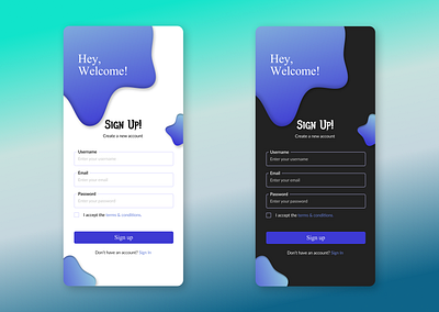 Sign-up UI design for mobile app asthetic branding cool ui design graphic design illustration minimal minimal design minimalui signup typography ui ux vector wireframe