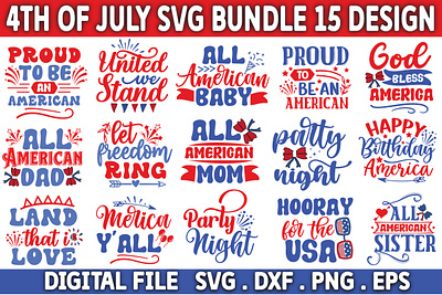4th of July SVG Design Bundle graphic design motion graphics t shirt design
