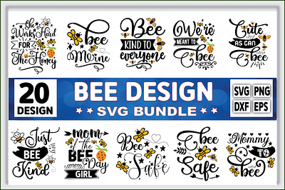Bee svg bundle, Bee bundle animation dribbble design graphic design