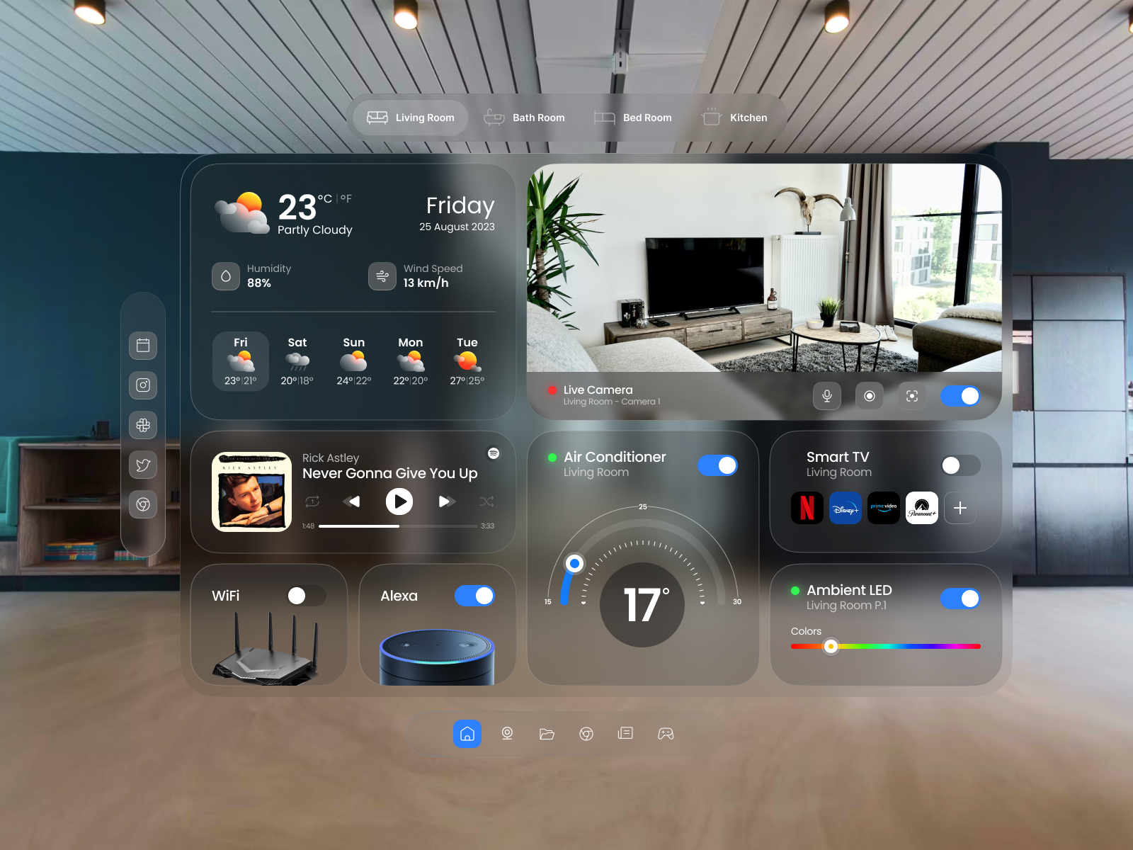 Homu Homu - Vision Pro OS V.2 app apple dashboard design home house ios landingpage os pro property smart smart home ui vision vision os web web design website website design