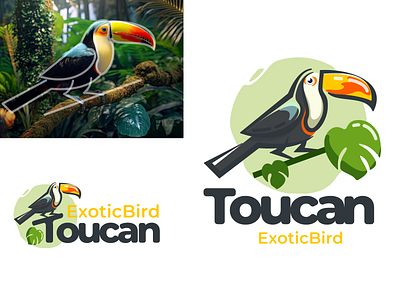 Toucan Exotic Bird Logo branding corporate branding design graphic design illustration logo logodesign vector