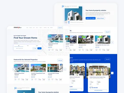 Real Estate Web Design For Indonesian Market agent calculator company design digital product design estate home indonesia kpr landing listing page perumahan property real rumah ui uiux ux design web