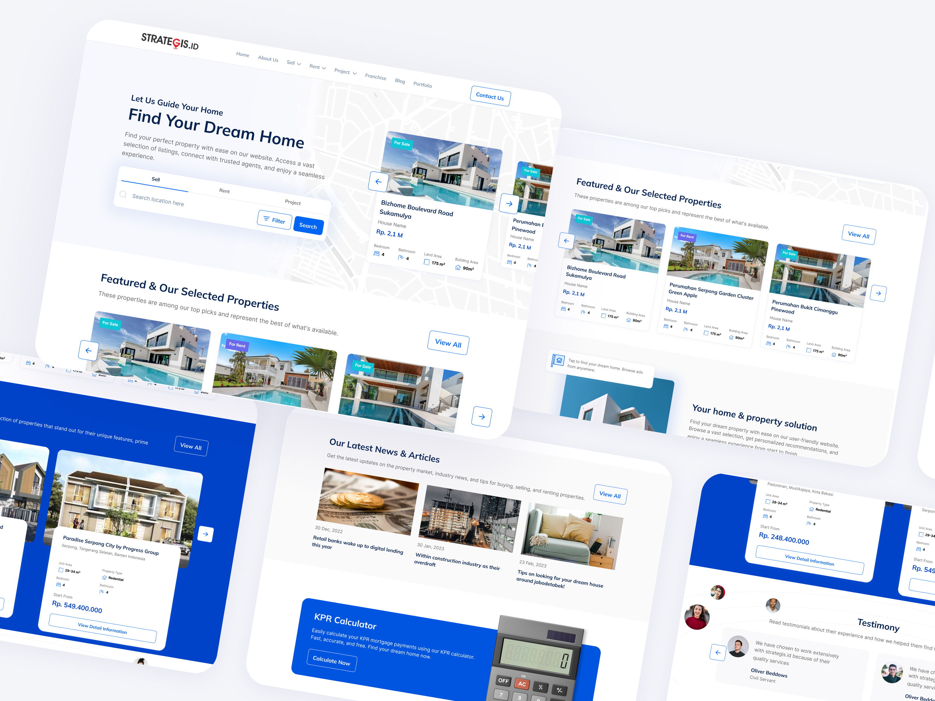Example of UI Design For Website Or Landing Page