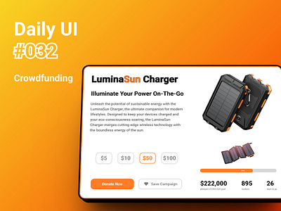 Crowdfunding 032 crowdfunding dailyui