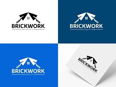 Brickwork logo design. Mason logo design. construction logo app apps logo branding brick construction design gradient logo graphic design home repair illustration logo logo design mason ui