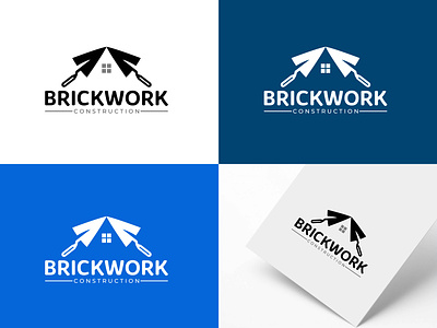 Brickwork logo design. Mason logo design. construction logo app apps logo branding brick construction design gradient logo graphic design home repair illustration logo logo design mason ui