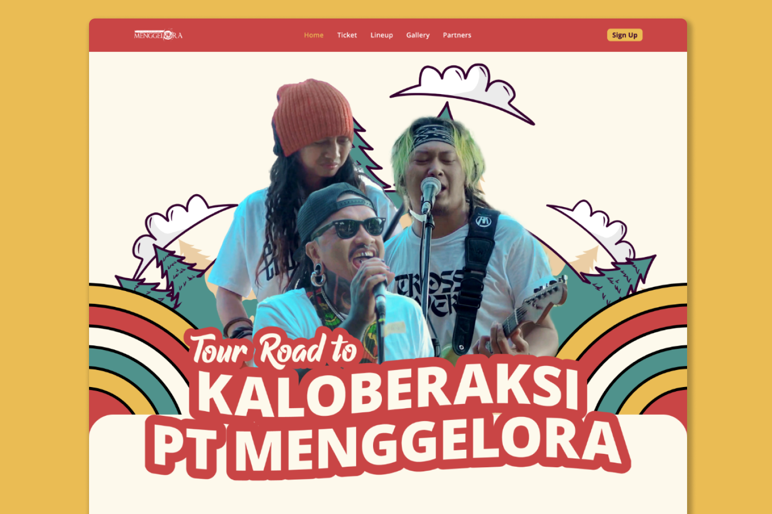 Band Tour Landing Page Exploration band band landing page band tour poster graphic design illustration landing page ui uiux web design