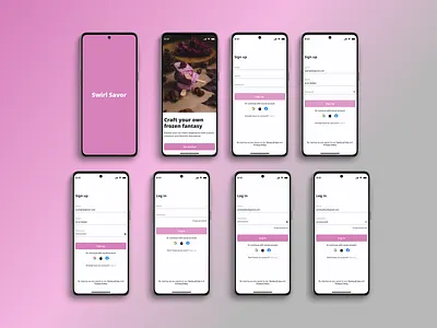 Ice cream app sign in page app design ui