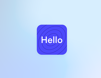 Hello App Icon ai android app app design branding circles design gradient hello ios language logo purple rings store