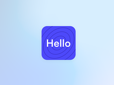 Hello App Icon ai android app app design branding circles design gradient hello ios language logo purple rings store