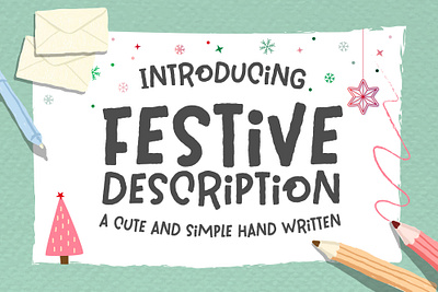 Festive Description Font lettering