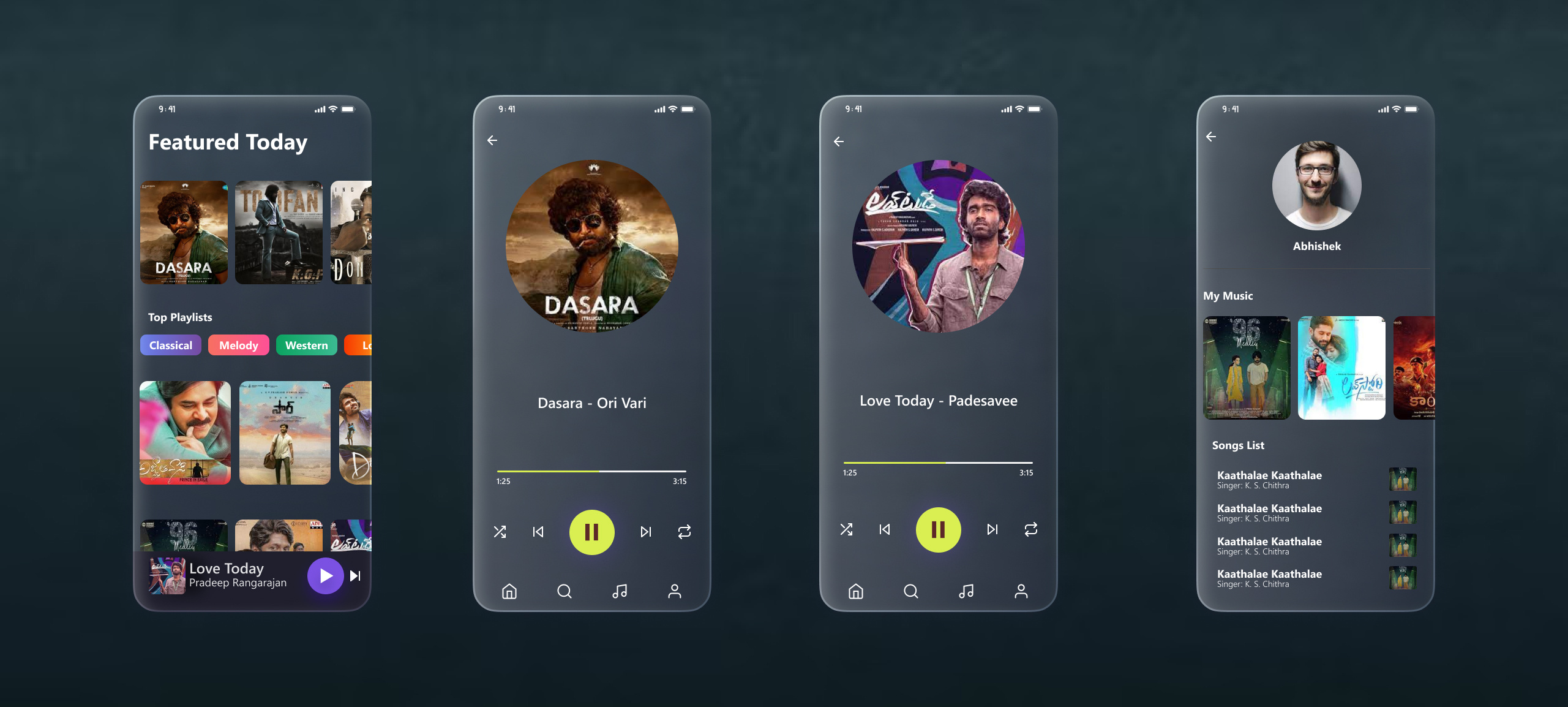 Glassmorphism App animation app branding design graphic design illustration logo ui ux vector