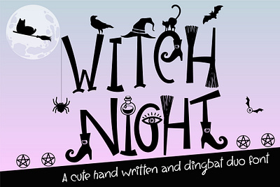 Witch Night Fonts design elements