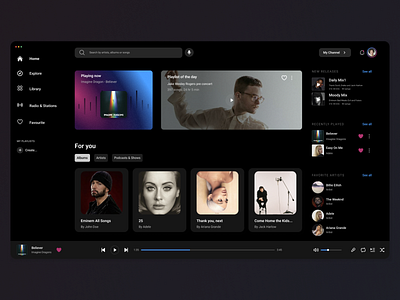 Music Web App animation apple music artist design figma freelance mobile music music app podcast product design prototyping responsive spotify ui ui design ui ux ux ux design web