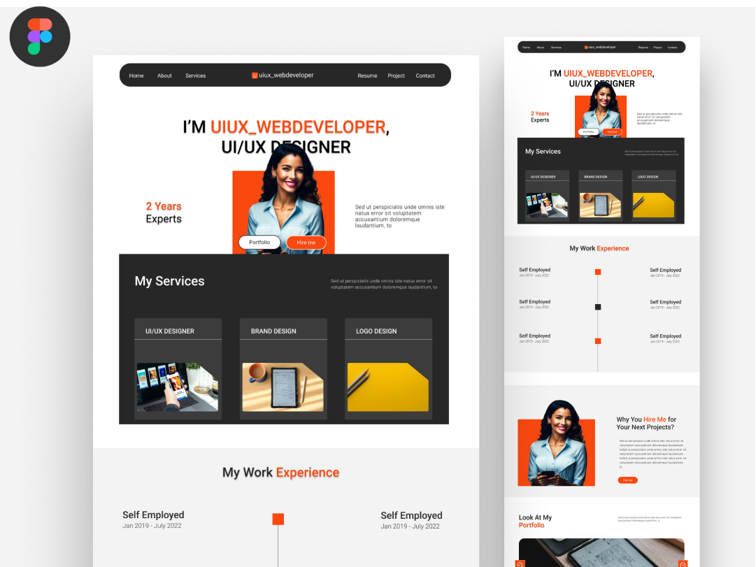 Portfolio Website Design by uiux_webdeveloper on Dribbble