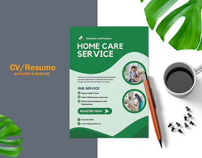 Home care service Business flyer design ads flyer care design design ads flyer flyer design home houre live webinar socia service service flyer