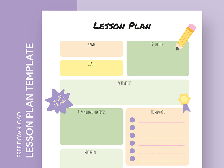 Preschool Blank Lesson Plan Free Google Docs Template by Free Google ...