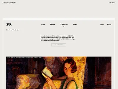 Art Gallery Web Design - Gallery Website art gallery design gallery gallery web design landing page ui uiux web web design