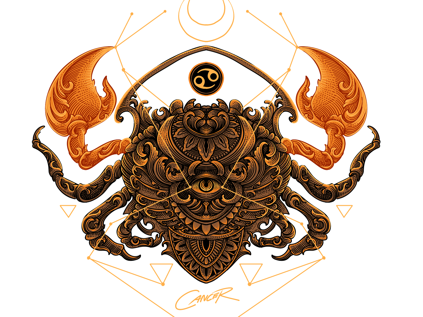 cancer-engraving-zodiac-sign-by-wolfordeer-on-dribbble