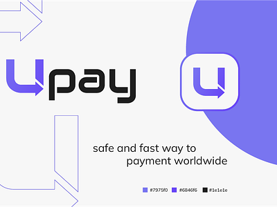 Upay concept banking service graphic design illustration logo typography vector