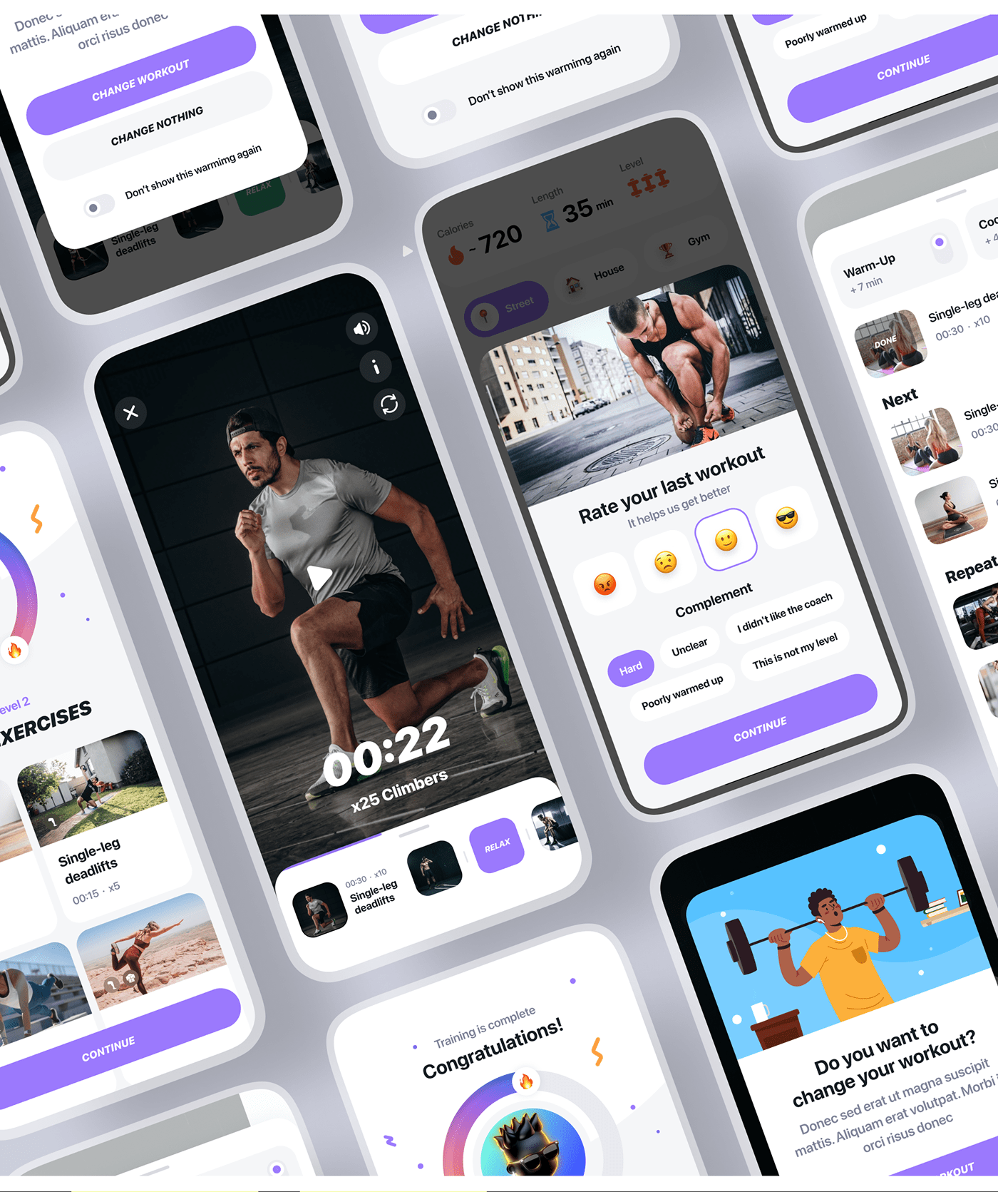 Fancy Fitness App apple branding clean clean design design fitness app illustration ios app logo splash screen ui