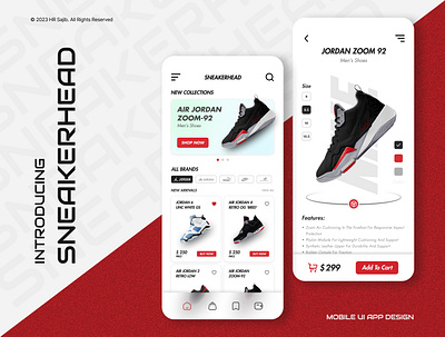"Sneakerhead" Sneakers App Design app mobile ui design sneakers ui ui design uiux user experience user interface ux design