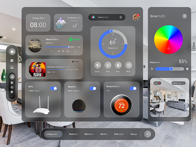 VisionOs 3d adobe apple design figma figmadesign playstation smart home spotify ui ui design uiux uiuxdesign user experience user interface ux ux design uxui uxuidesign vision os