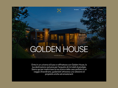 Luxury Real Estate Business Hero Section architecture branding gold hero section landing page logo luxury modernism photography real estate sans serif typography ui ui design web design website