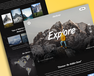 "Ventures" Travel Agency Website Design travel agency travel website ui ui design uiux user experience user interface ux design