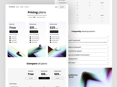 Coherent enterprise pricing packages landing page b2b b2c corporate design enterprise enterprise landing page enterprise website framer landing page minimal modern prices pricing design pricing package pricing page saas ui web webflow webpage