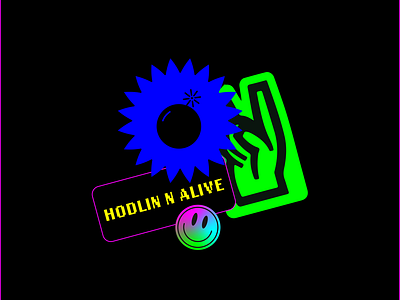 HODLing for life crypto design graphic design illustration typography