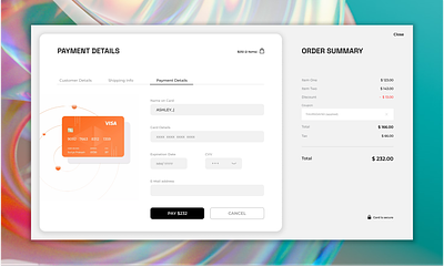 Payment Details ecommerce illustration typography ui