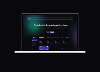 CRYPTO Landing Page app branding design logo ui