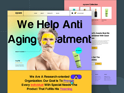 Men's Beauty Skin Care Landing Page animation branding colorful landing page design fashion landing page graphic design landing page mens beauty mens cream modern landing page motion graphics product landing page skin care ui user experience user interface ux website website design wow landing page