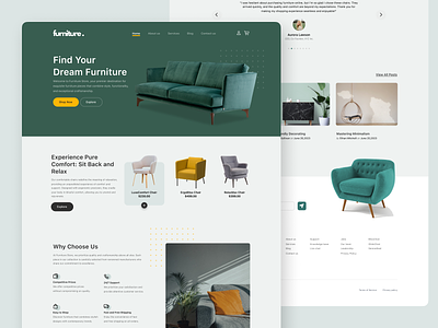 Furniture eCommerce - Web Design adobe xd design figma furniture ui user experience user interface ux web design website design