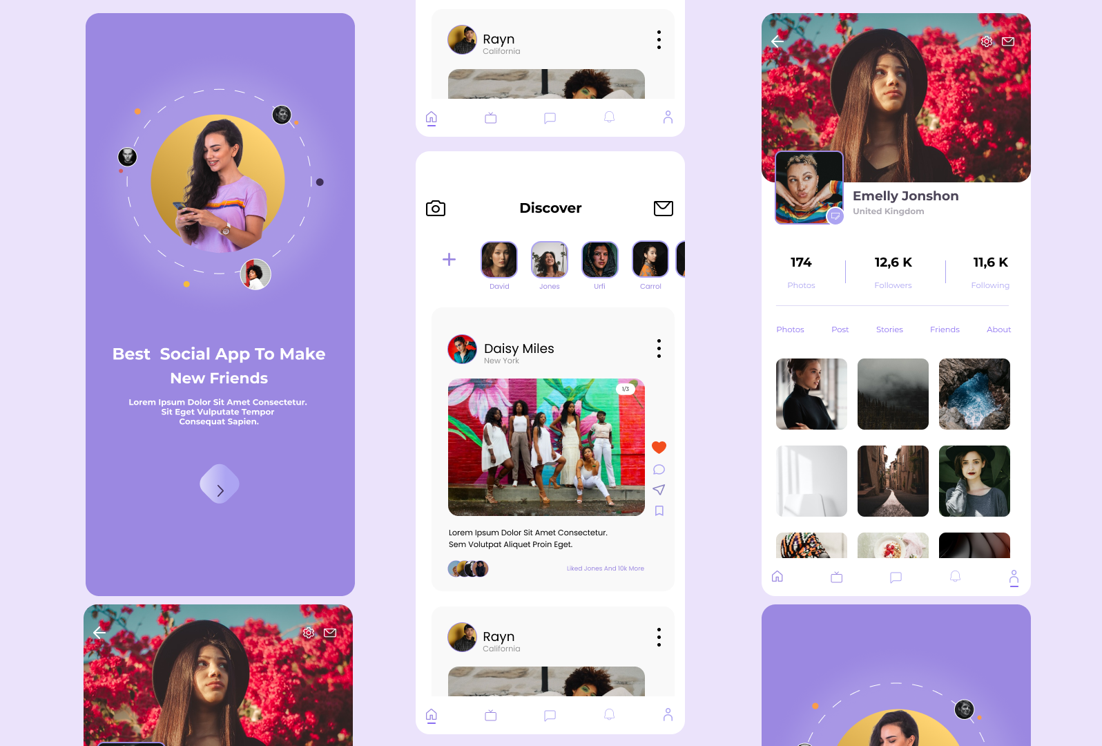 Social Media App Design by Awais Ashraf | UI/UX Designer on Dribbble