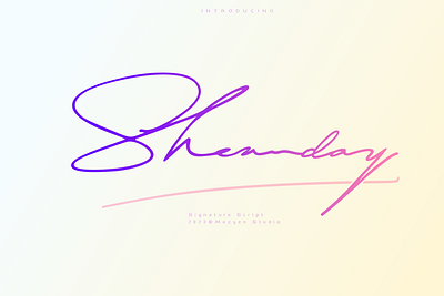 Sheanday Signature alternate branding design ellegant font graphic design handwriting logo script signature typography