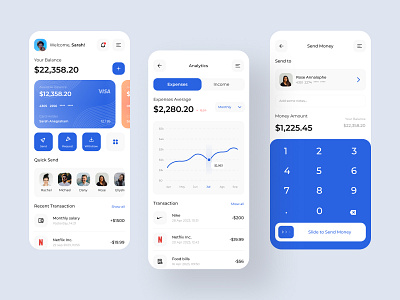 Finance Banking App! analytics app application banking cash clean credit card e wallet finance financial fintech app mobile app money payment popular saving transaction ui ui ux wallet