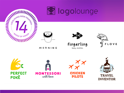 Awards in LogoLounge Book 14 🎉 book branding cafe coffee color design dribbble fish flowers food graphic design icon illustration logo logo lounge logobook logolounge logolounge14 logotype travel