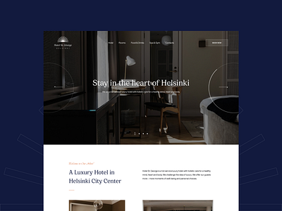 Hotel St. Géorge "Helsinki" blue clean hotel minimal minimalism motel spa typography ui web website