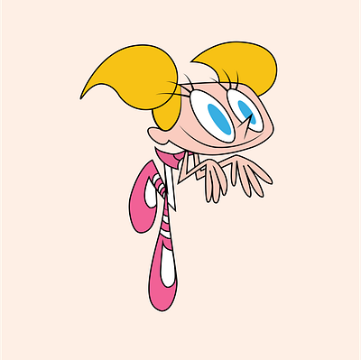 DeeDee from Dexters laboratory cartoon design graphic design illustration illustrator sketch vector