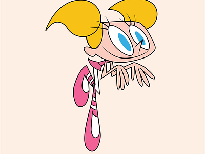 DeeDee from Dexters laboratory cartoon design graphic design illustration illustrator sketch vector