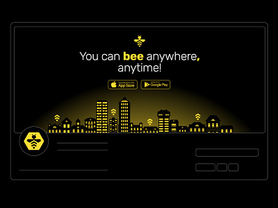 BeeRide - Elements banner bee bees black branding city cover design graphicdesign illustration lights logo night ui vector webdesign yellow