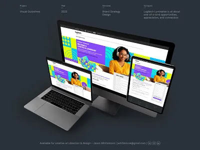 Logitech Luminaries Visual Guidelines art direction brand branding corporate creative direction design photoshop